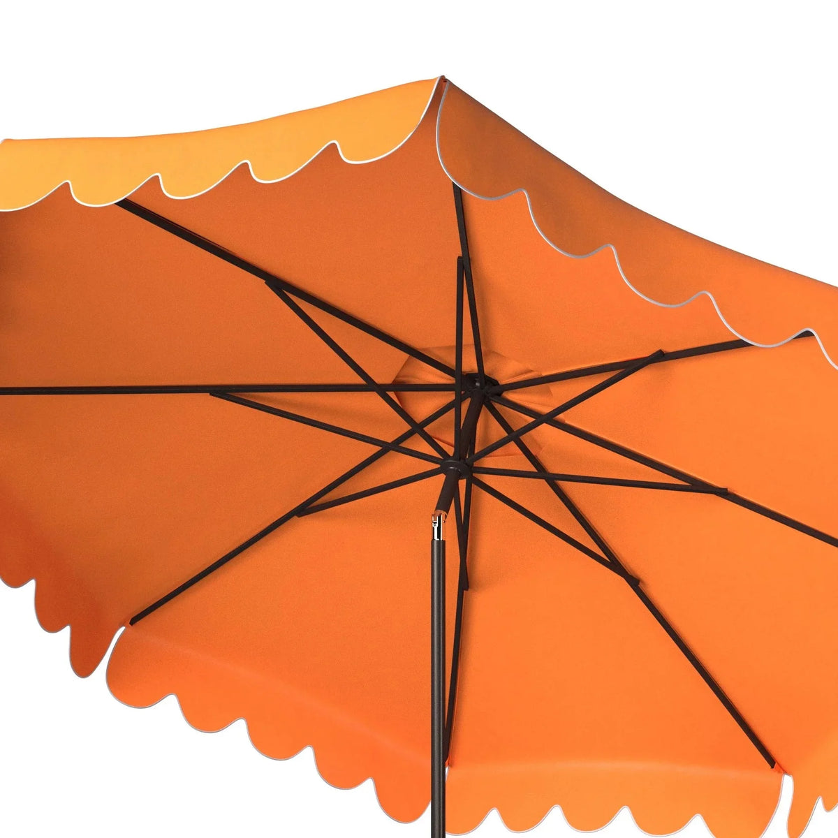 Safavieh Patio Umbrella 9' Crank Tilt Navy/White - Venice