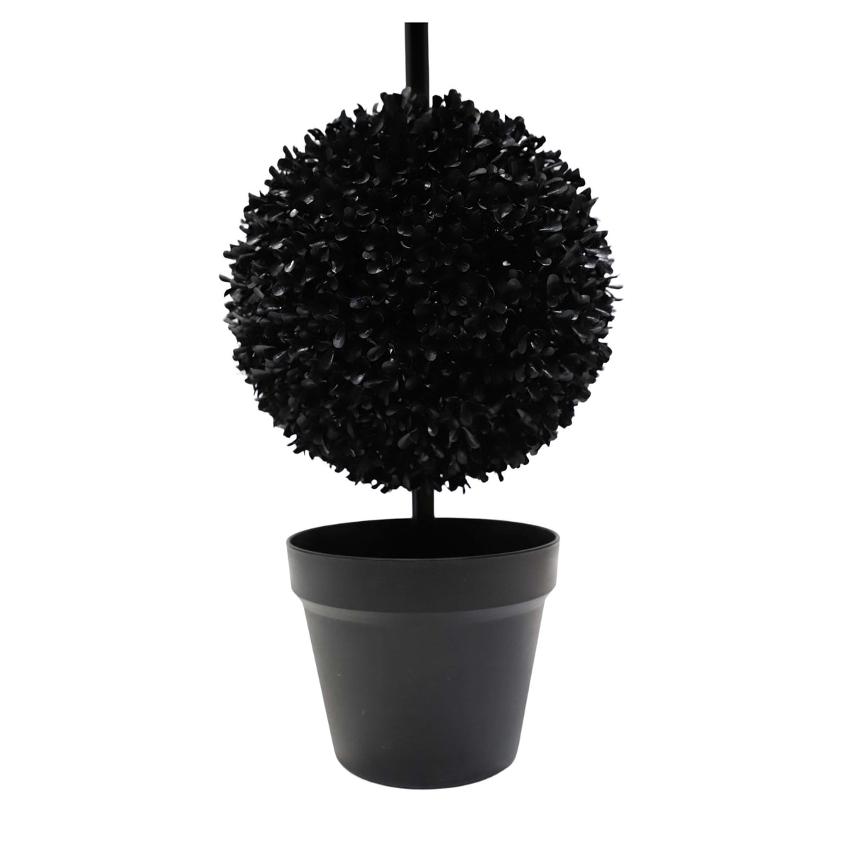 My Texas House Halloween 3-Ball Artificial Black Topiary, 3'