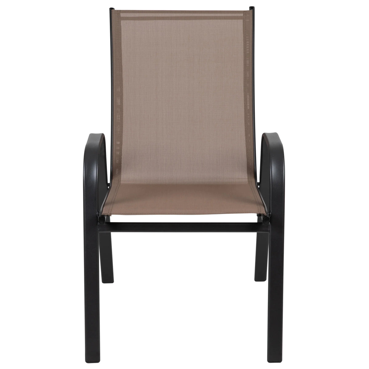 Emma + Oliver Outdoor Stack Chairs, Gray, 4 Pack, 21.25in W x 29in D x 36in H