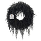 My Texas House Halloween Drapey Faux Cedar Wreath, Black, 24"
