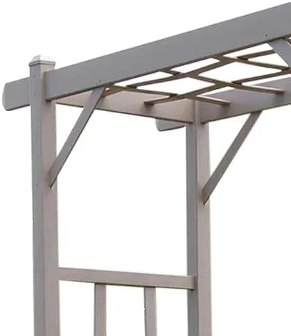 Dura-Trel PVC Garden Arbor, Elmwood, Mocha, 57in x 85in