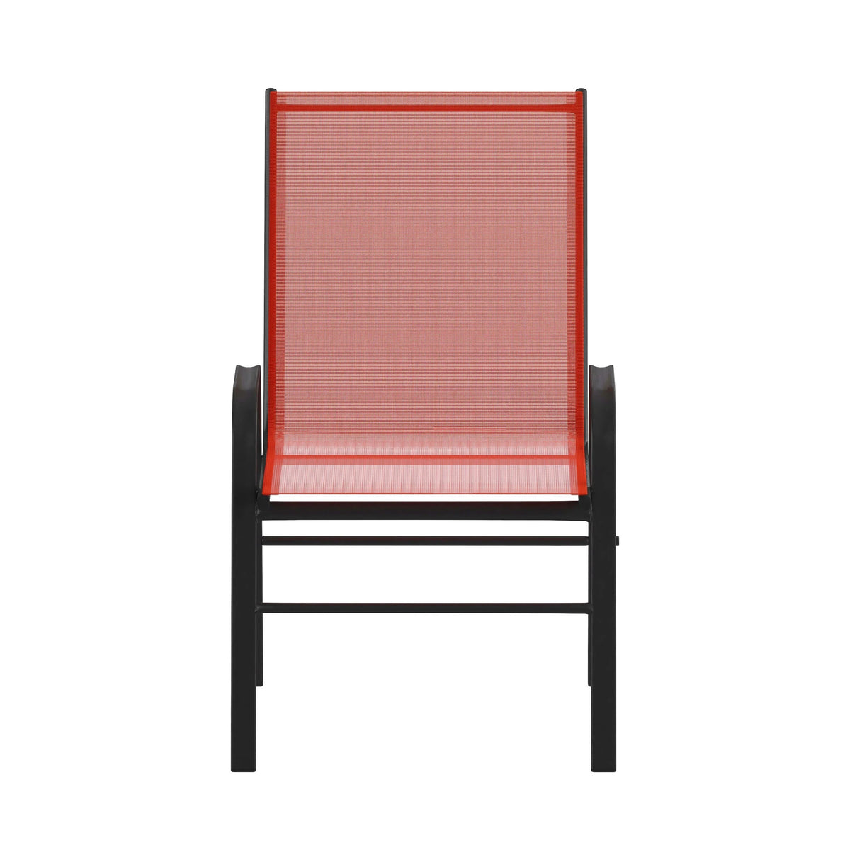Emma + Oliver Outdoor Stack Chairs, Gray, 4 Pack, 21.25in W x 29in D x 36in H