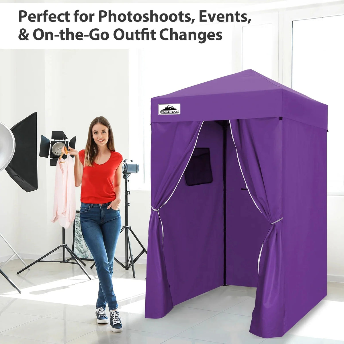 EAGLE PEAK Ultra Compact 4 ft x 4 ft Pop-Up Changing Room Canopy - Flex