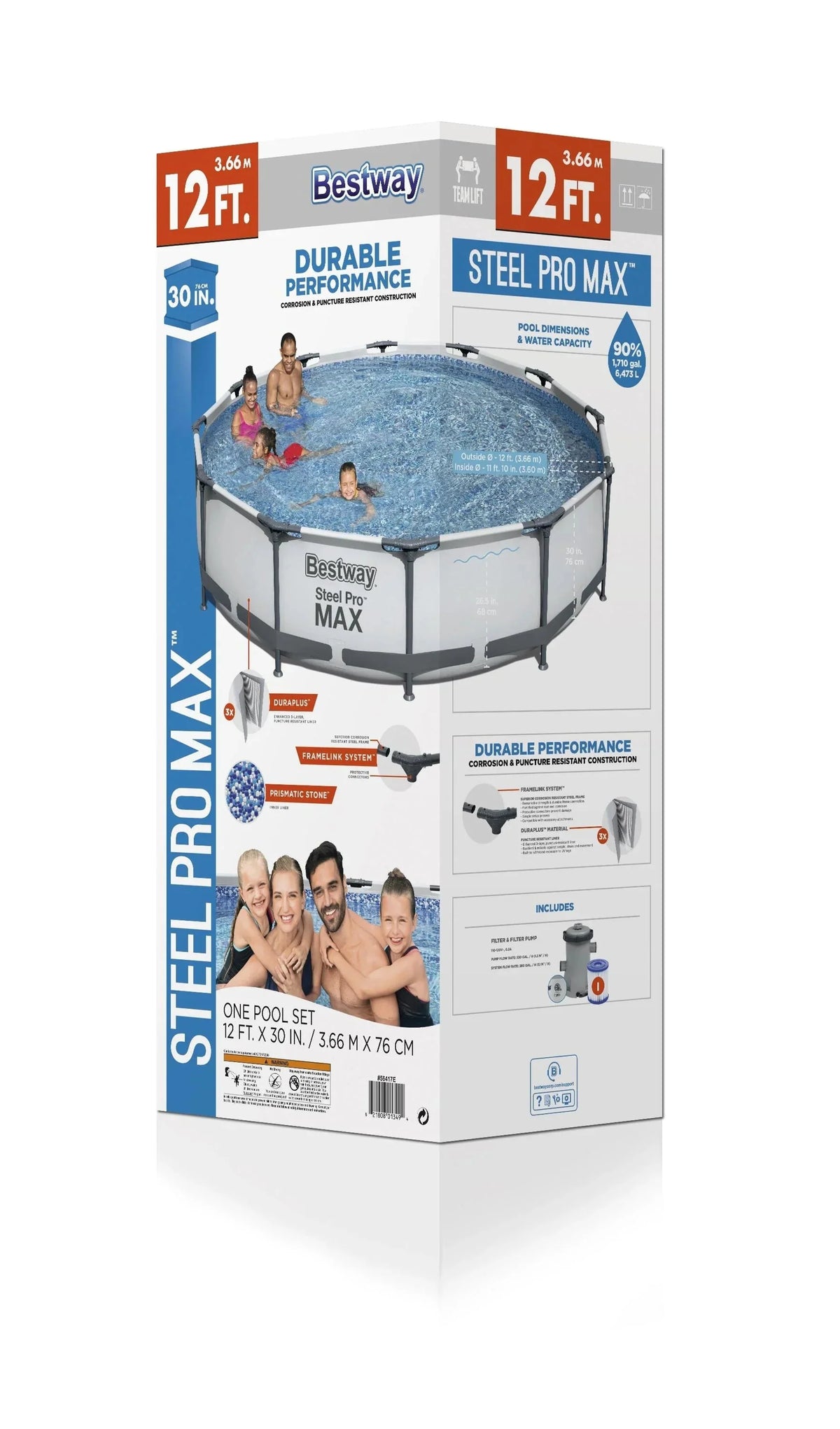 Bestway Steel Pro MAX Above Ground Pool Set, 10' x 30 in