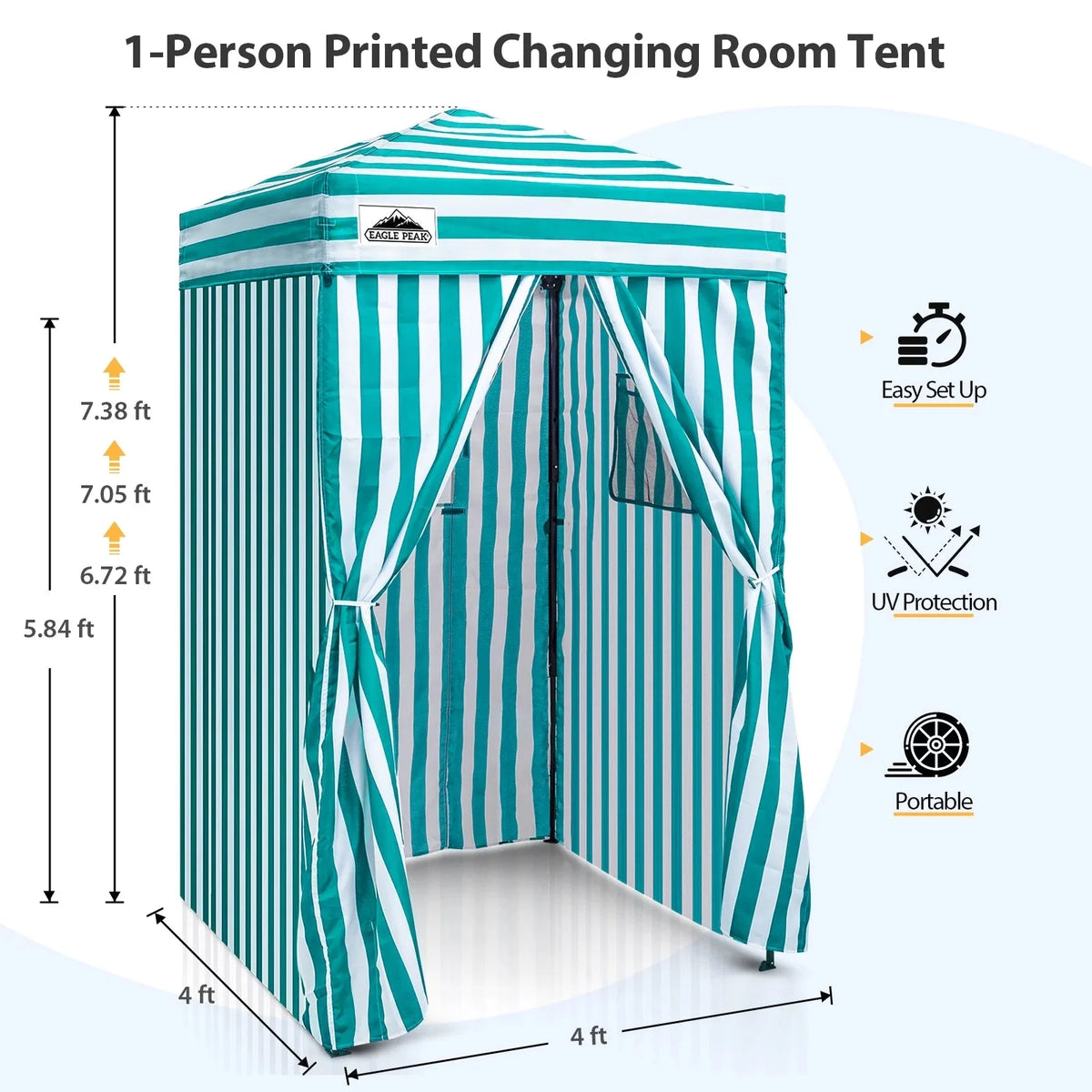 EAGLE PEAK Ultra Compact 4 ft x 4 ft Pop-Up Changing Room Canopy - Flex