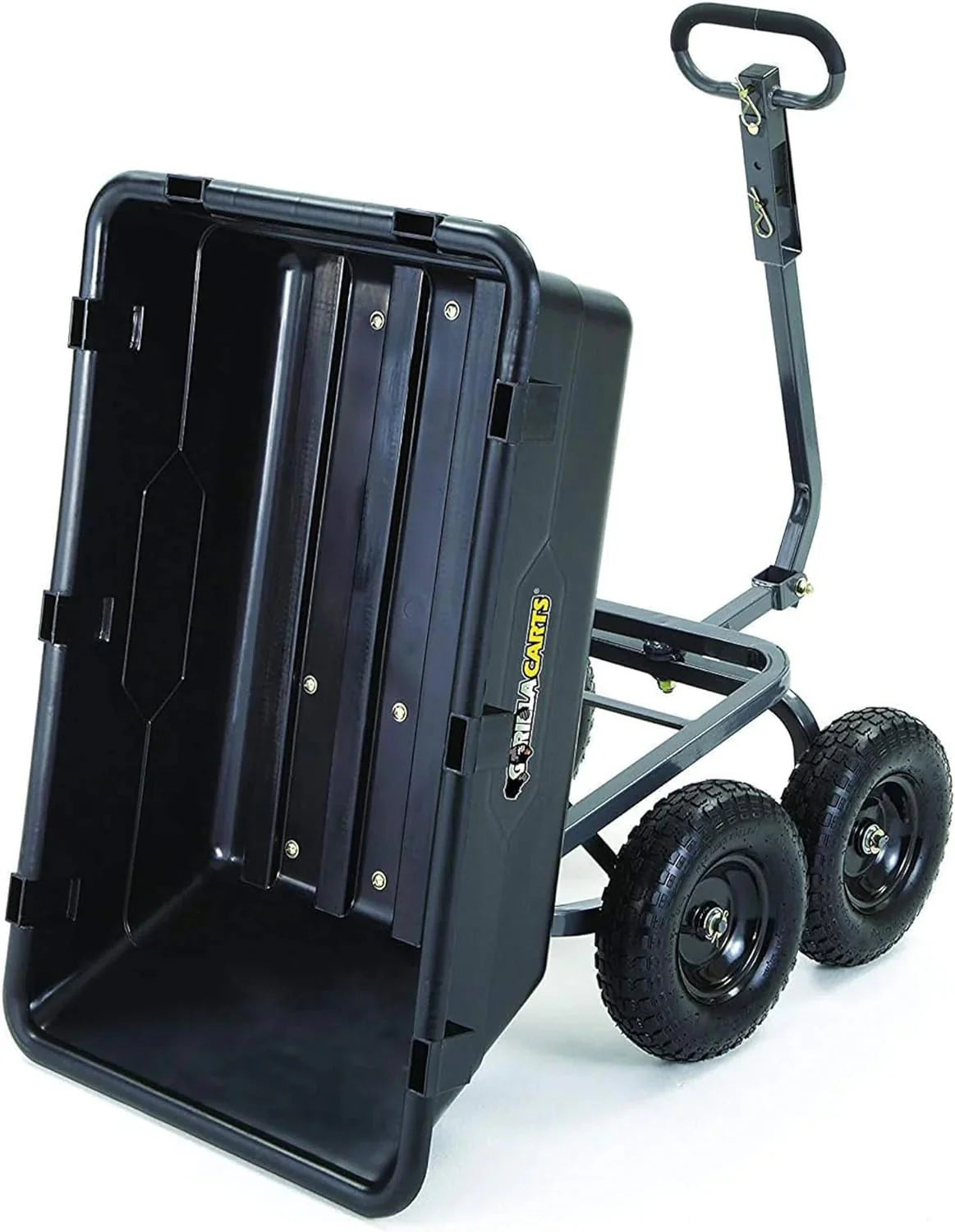 Gorilla Carts Utility Dump Wagon 6 Cubic Feet 1200 lb Capacity Black - GOR6PS
