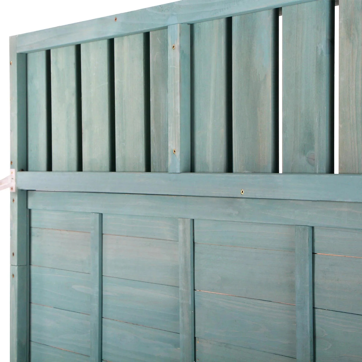 Wooden Outdoor Potting Bench Table With 4 Storage Shelves, Side Hook And Green Finish