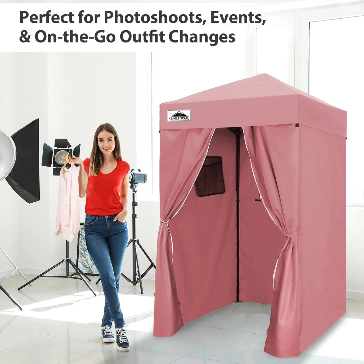 EAGLE PEAK Ultra Compact 4 ft x 4 ft Pop-Up Changing Room Canopy - Flex