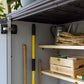 Keter Premier Tall Vertical Resin Outdoor Storage Shed With Floor And Locking Double Doors - Grey