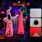 Faburo 12 ft Halloween Inflatable Ghost with Skull and Bleeding Eyeball, Outdoor Blow Up Yard Decoration for Party and Garden