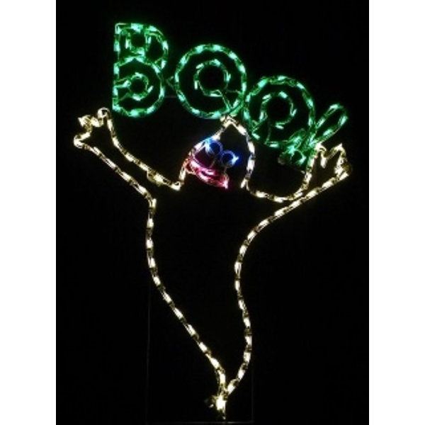 Boo Ghost Halloween Holiday Lighted Display