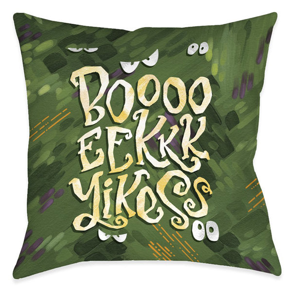 Boo Eek Yikes Throw Pillow