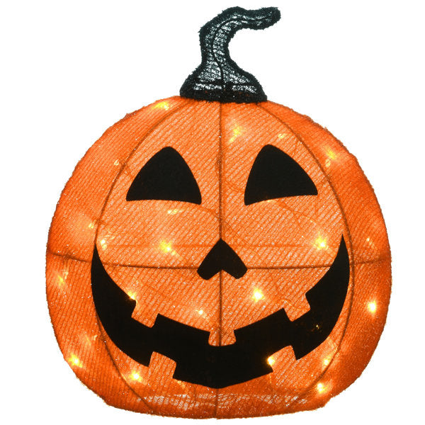 16" Halloween Pre-Lit Happy Jack-O-Lantern