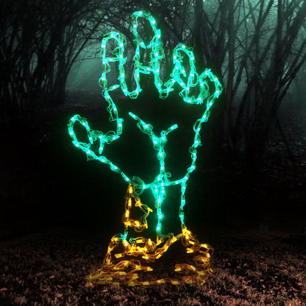 Halloween Hands 19 " LED Outdoor Lighted Window Décor