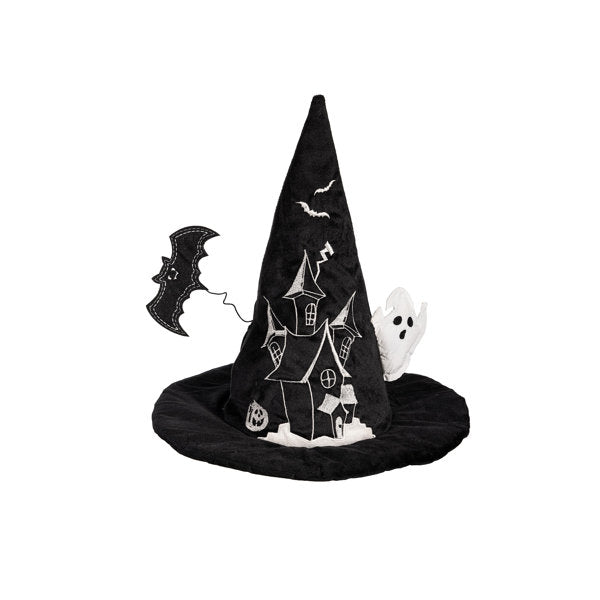 13.75" H LED Fabric Witch Hat Table Decor