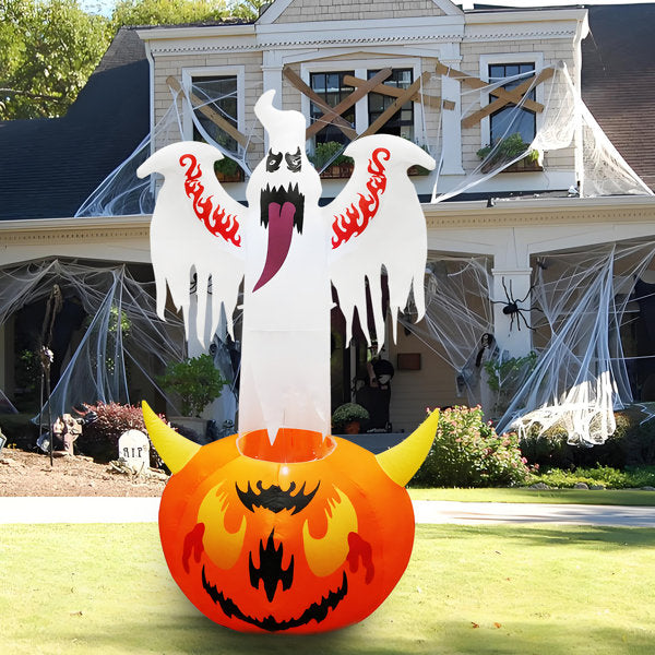 8-ft Halloween Pumpkin Light Outdoor Decor