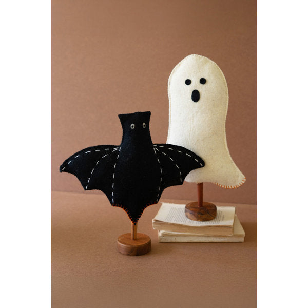 Felt Halloween Bat on Base – 9.5" Tall Standing Decor