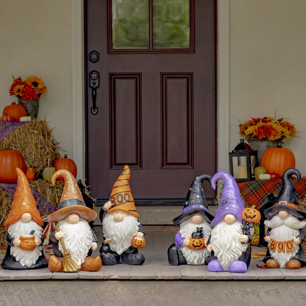 "The Hobgoblins" 6 Pieces Assorted Halloween Magnesium Garden Gnomes